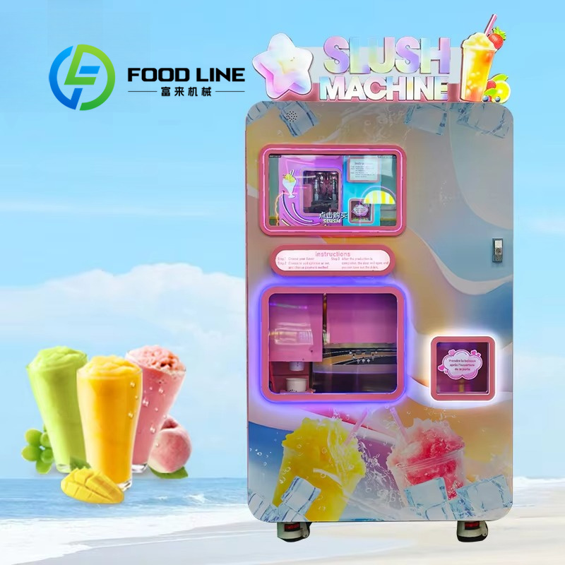 Slushie Machine Vending - 調整可能なスラッシー自動販売機、柔軟なシロップ水混合比率設定、異なる好みに合わせて甘さレベルをカスタマイズ可能
