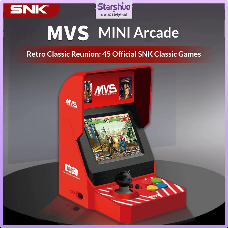 Arcade Game Jackpot - UNICO MVSミニアーケードコンソール（内蔵スクリーン付き）、SNK公式ライセンス取得、KOF、メタルスラッグ、侍道場の乱闘伝クラシックゲーム搭載