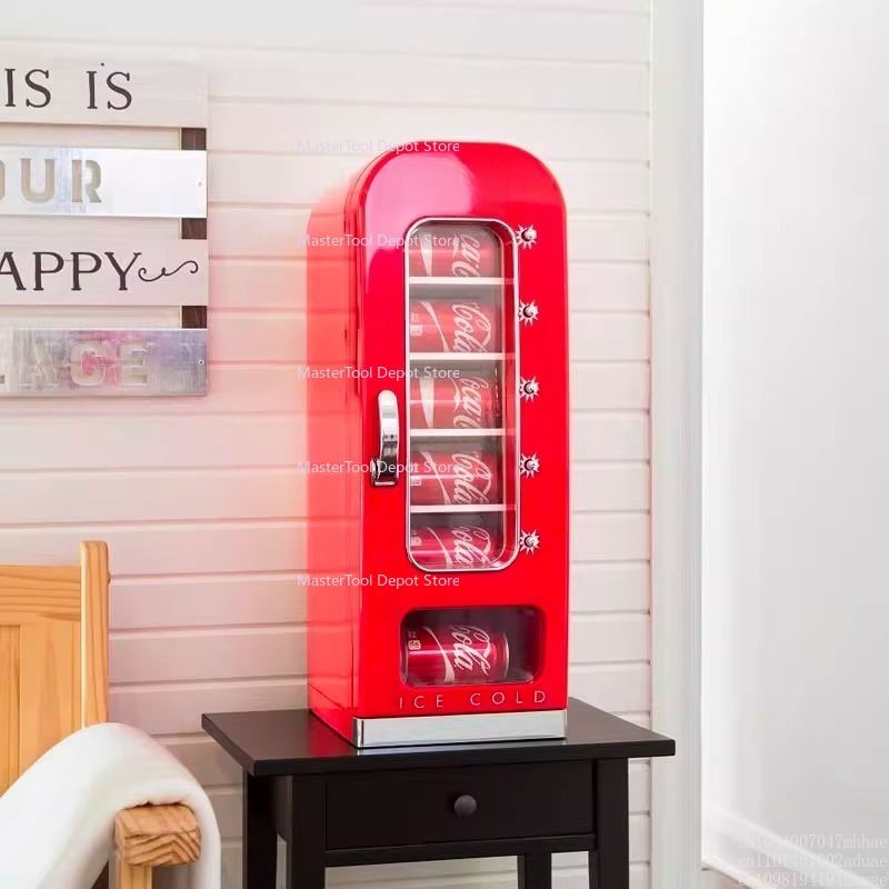 Popcorn Vending Machine - ミニ自動販売機 10缶 ポップアップ小型冷蔵庫 家庭用