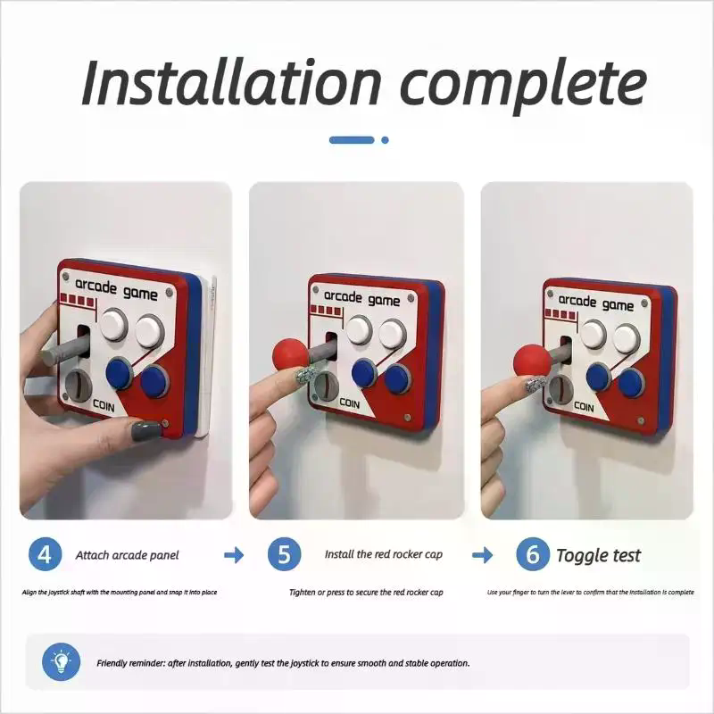 Arcade Games & Vending Llc - ゲームギフトレトロコンソールジョイスティックスイッチクリエイティブ3D装飾アーケードパネルソケットコントロールおもちゃ