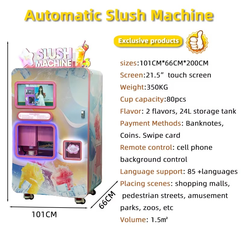 調整可能なスラッシー自動販売機、柔軟なシロップ水混合比率設定 - Slushie Machine Vending のレビューと価格