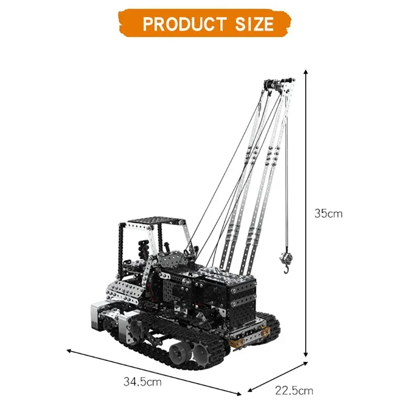DIYメタルRCクレーン電動ホイストトラックカー2.4G 1 - Claw Crane Machine のレビューと価格