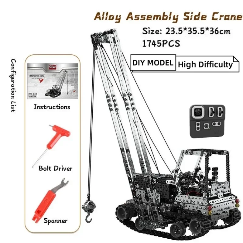 DIYメタルRCクレーン電動ホイストトラックカー2.4G 1 - Claw Crane Machine のレビューと価格