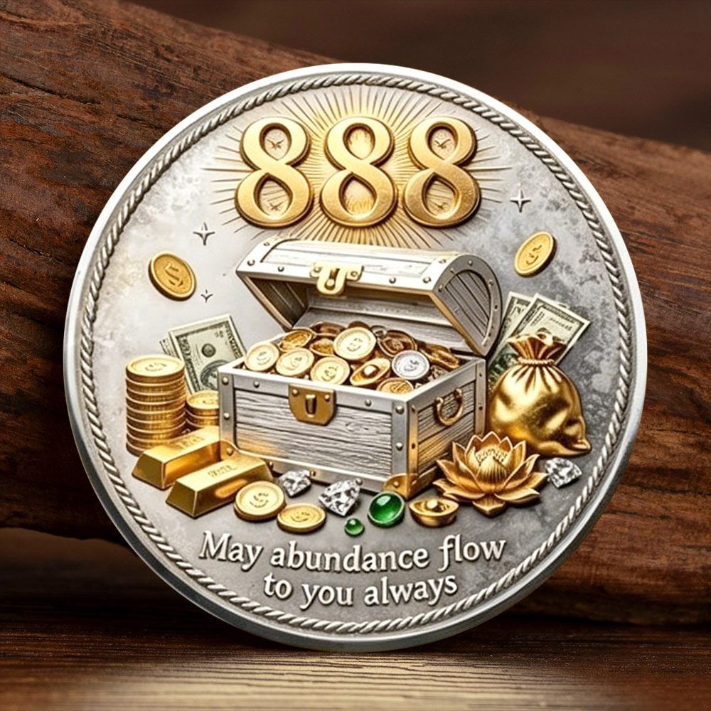 2D金銀メッキ888エンジェルナンバー豊かさのコイン宝庫記念 - Token Coin Mechanism のレビューと価格