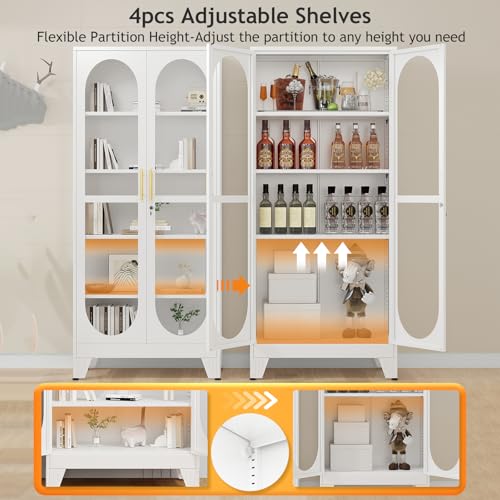 71インチ高さのガラス扉付きロック式ディスプレイキャビネット - Glass Cabinet Display のレビューと価格