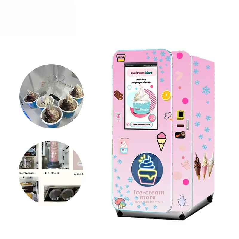 カスタマイズ可能なソフトクリーム自動販売機、セルフサービス、 - Popcorn Vending Machine のレビューと価格