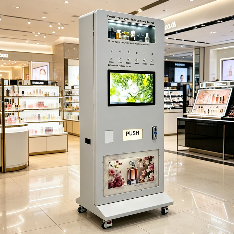 香水スプレー自動販売機、キャッシュレスフレグランス販売キオス - Popcorn Vending Machine のレビューと価格