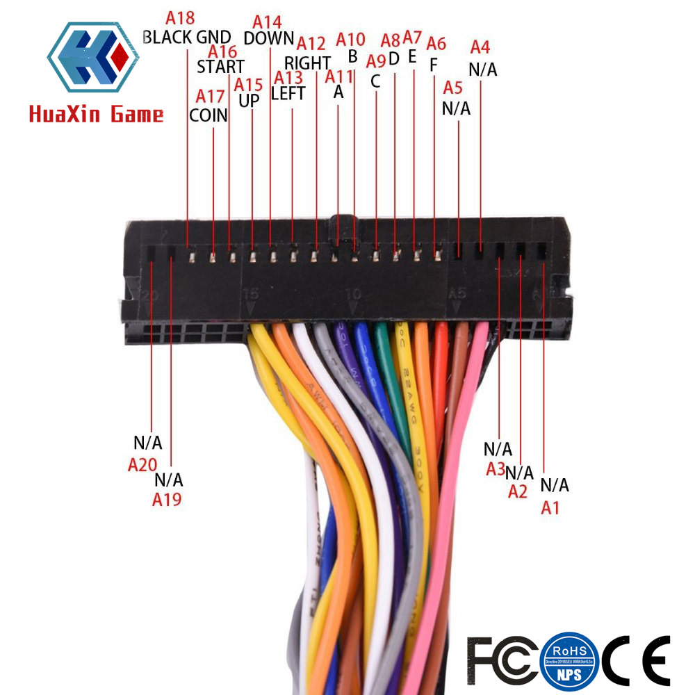 アーケードケーブルハーネス,40ピンpcbケーブル,コイン受 - Arcade Button Pcb のレビューと価格