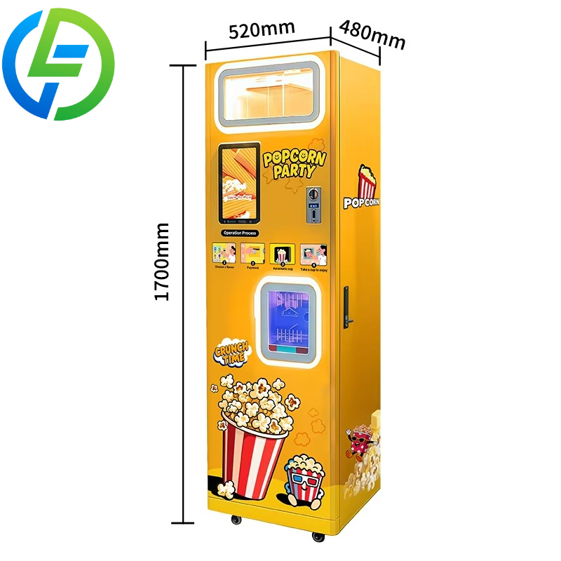 カスタマイズ可能な熱風式全自動コイン式ポップコーン製造機、フ - Popcorn Vending Machine のレビューと価格