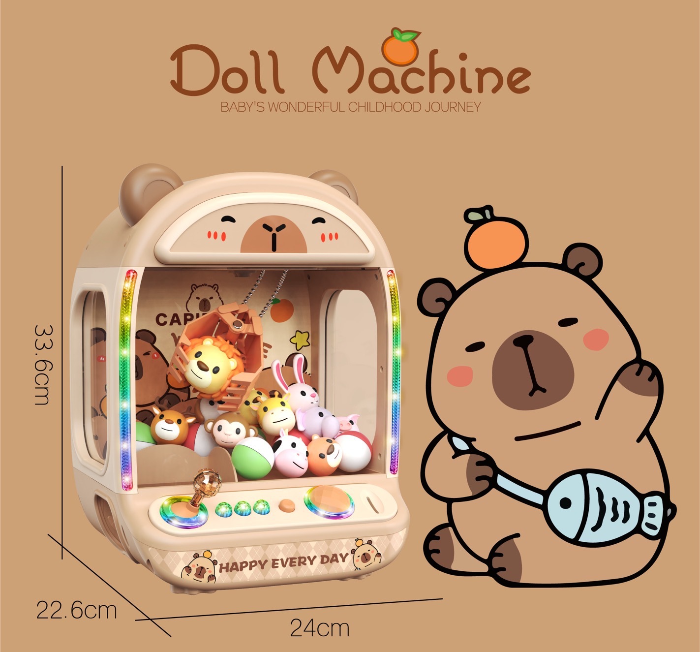 DIYドールマシン 子供向けコイン式ゲーム ミニクレーンゲー - Claw Crane Machine のレビューと価格