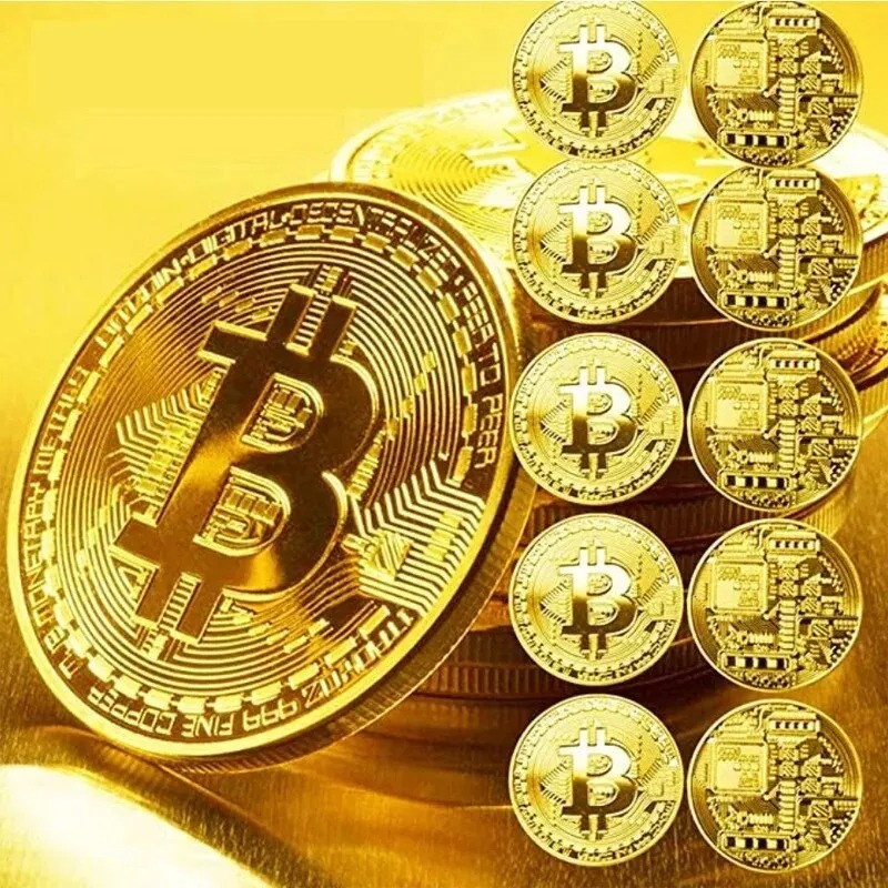 60-2 個ゴールドメッキビットコインコイングッズアートコレ - Arcade Game Coin のレビューと価格