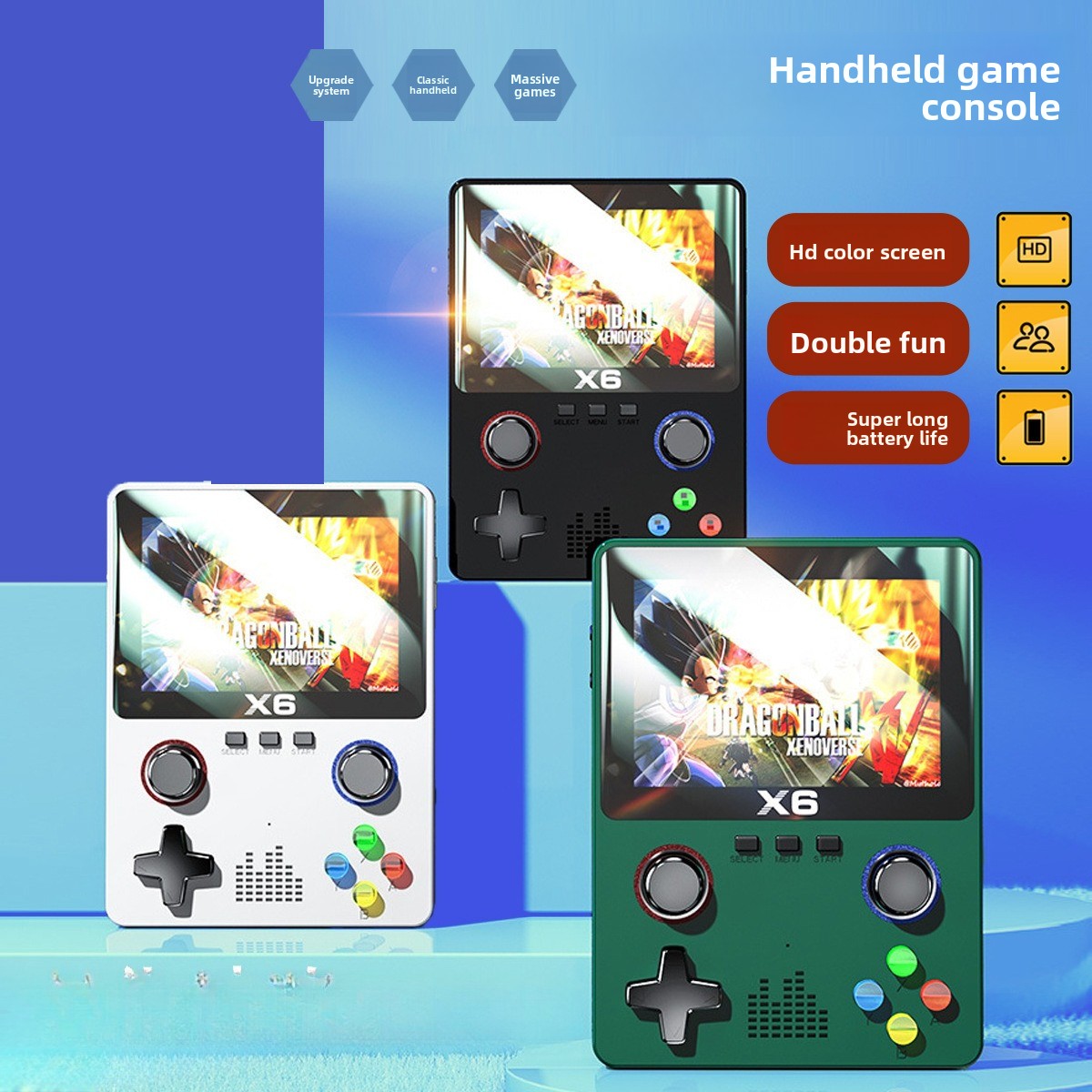 X6ゲーム機携帯エミュレータ多機能レトロノスタルジックダブル - Joystick Arcade Parts のレビューと価格
