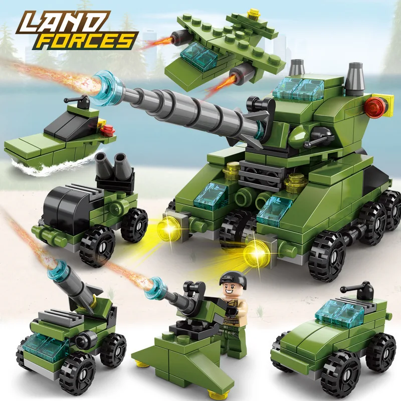 6 in 1メガシティビルディングセット - パトカー、消防 - Claw Crane Machine のレビューと価格